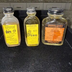 Vintage Drug‎ & Pharmacy  Turpentine, And Lynn Seed Oil Antiques  4850